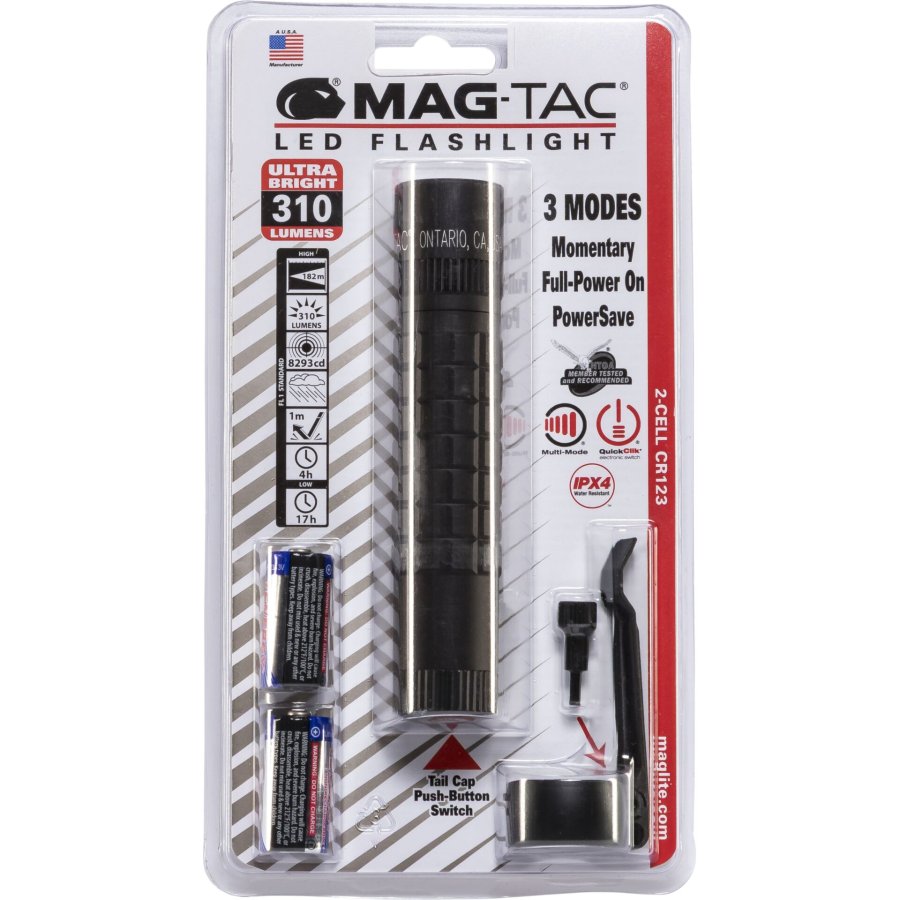 Maglite Mag-Tac plain bezel Taschenlampe schwarz #1