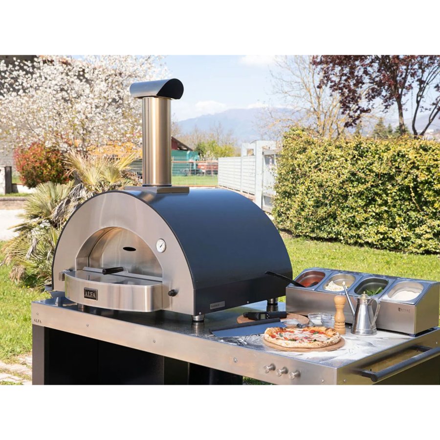 Alfa Forni Classico 4 Pizze Hybrid Schiefer Grau #5