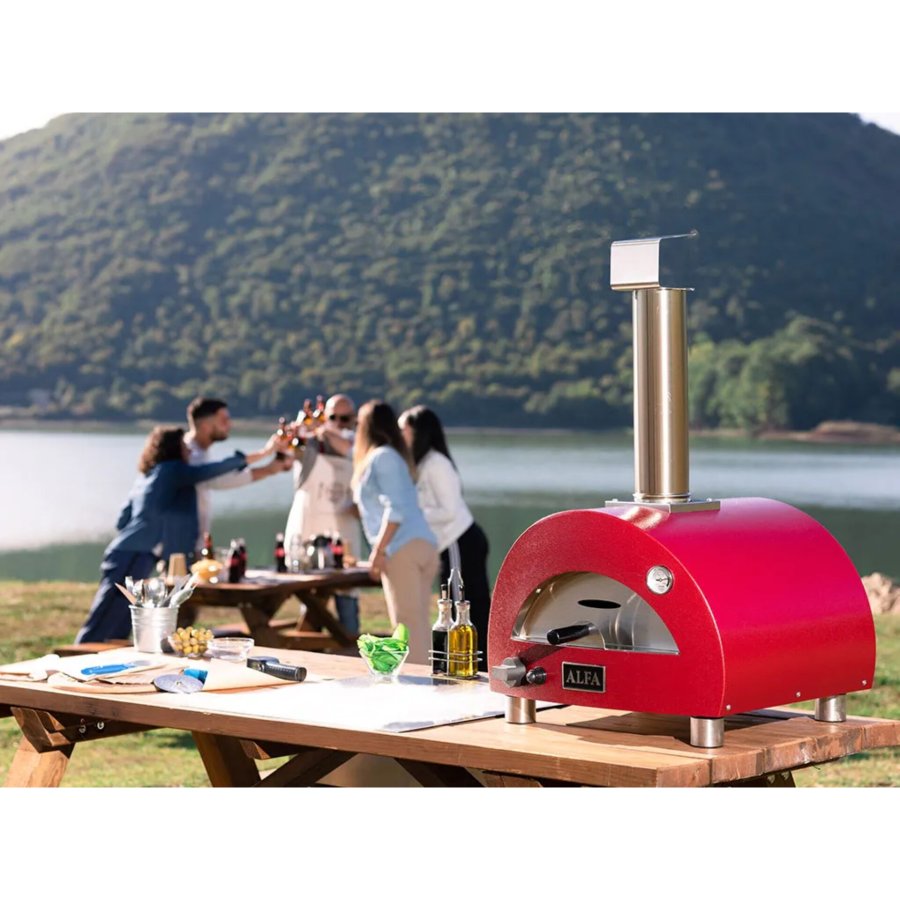 Alfa Forni Linea Moderno Portable Pizzaofen Antique Red #3