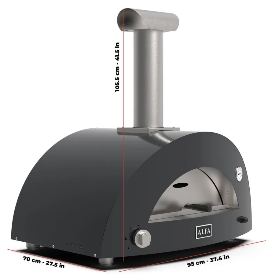 Alfa Forni Moderno 2 Pizze Hybrid-Pizzaofen Ardesia Grey #3