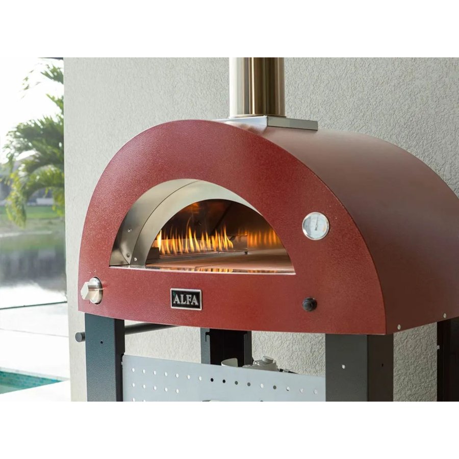 Alfa Forni Moderno 2 Pizze Hybrid-Pizzaofen Antique Red #3