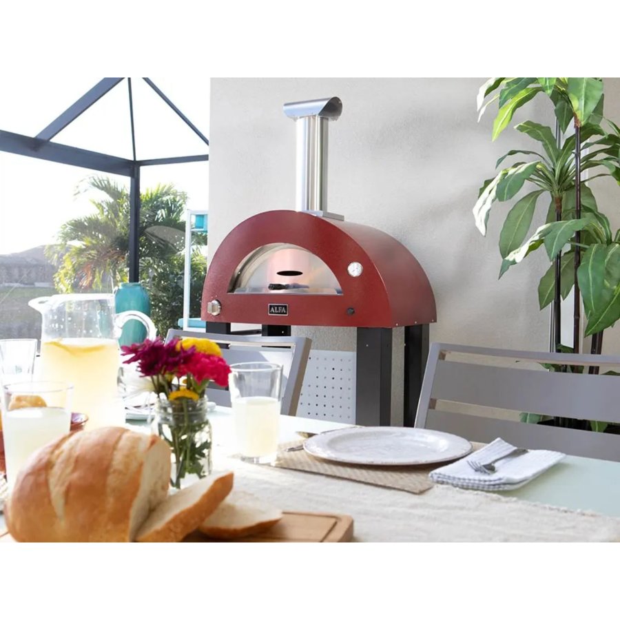 Alfa Forni Moderno 2 Pizze Hybrid-Pizzaofen Antique Red #4