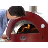 Alfa Forni Moderno 3 Pizze Hybrid Antik Rot #2