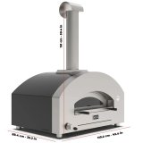 Alfa Forni Futuro 4 Pizze Hybrid Silber Schwarz #4