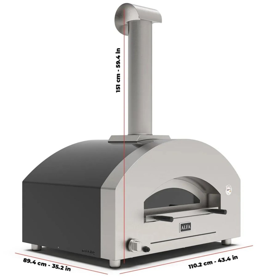 Alfa Forni Futuro 4 Pizze Hybrid Silber Schwarz #4