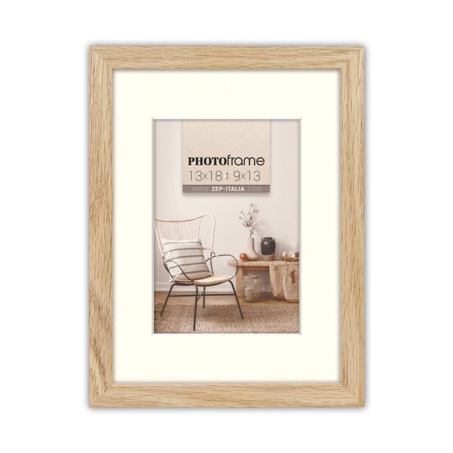 ZEP Malmo natural    20x20/30x30 Holz mit Passepartout     V4530N #1