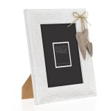 ZEP Lille white            13x18 Holz Portrait mit Herzen  RE657W #2