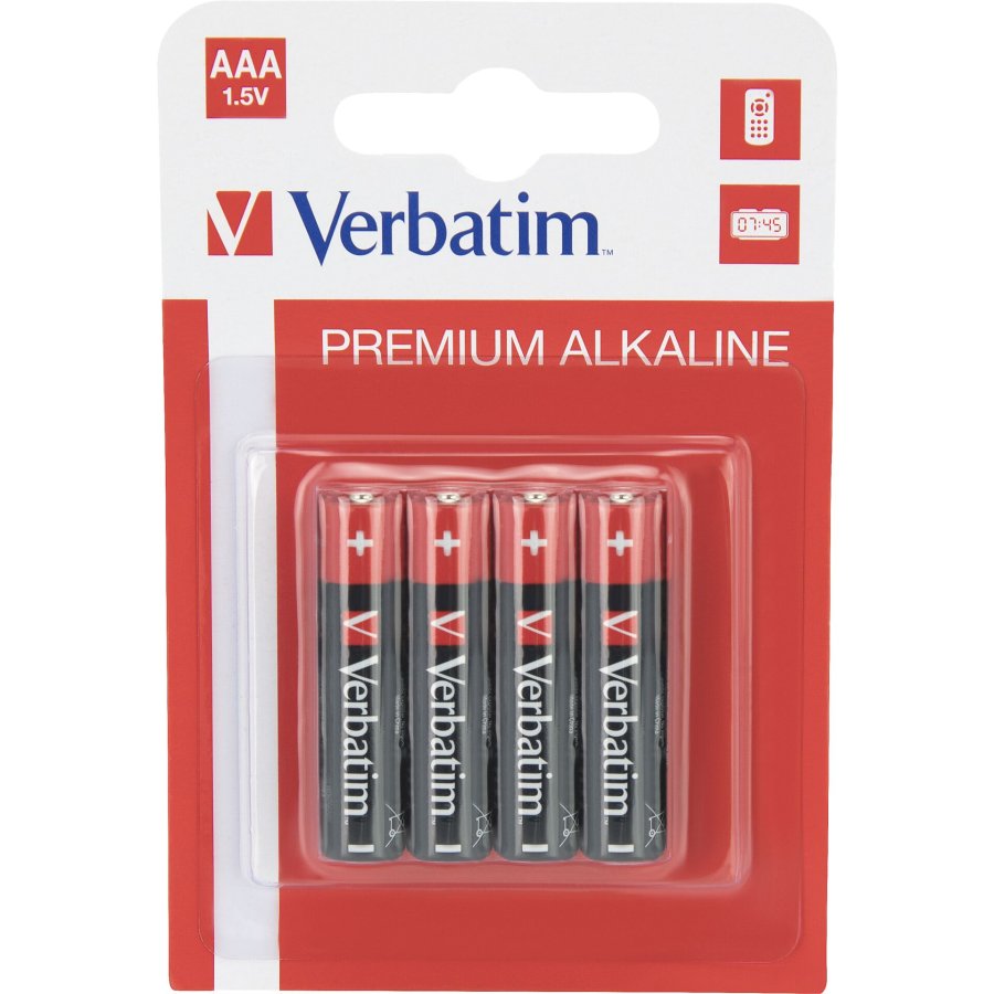 1x4 Verbatim Alkaline Battery Micro AAA LR 03 #1