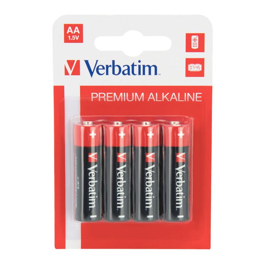 1x4 Verbatim Alkaline Battery Mignon AA LR6 #1