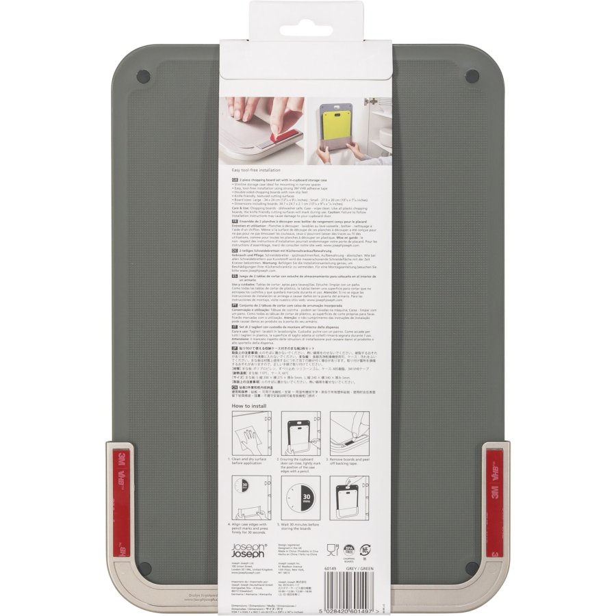 Joseph Joseph Chop 2-piece Grey Chopping Board Set #2