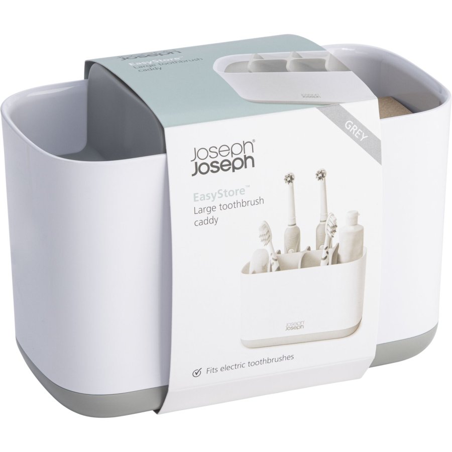 Joseph Joseph EasyStore Large Light Grey Toothbrush Holder #1