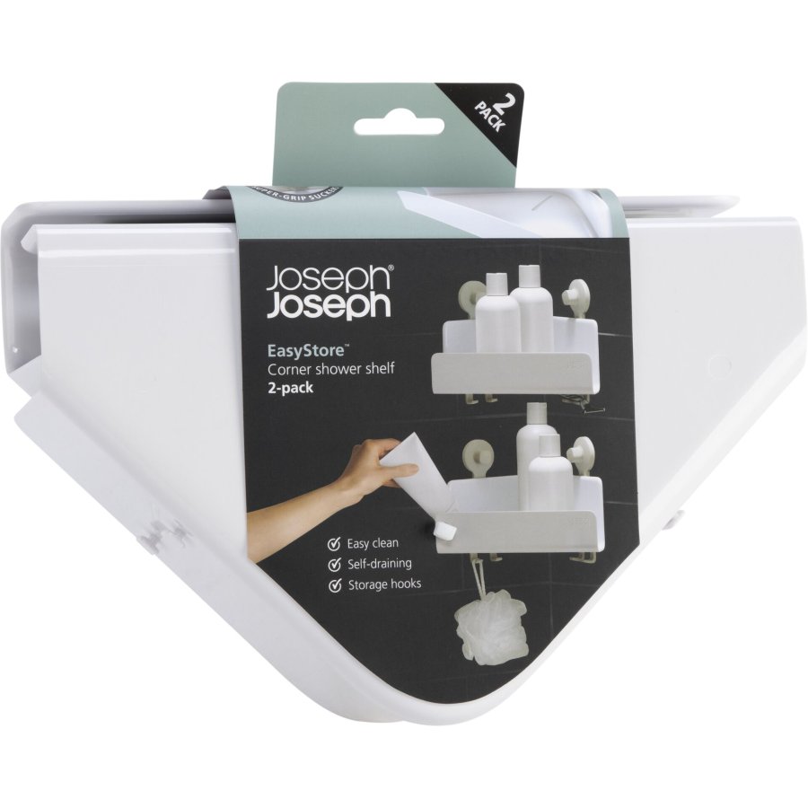 Joseph Joseph EasyStore weiß 2-er Pack Eck-Duschablage #1