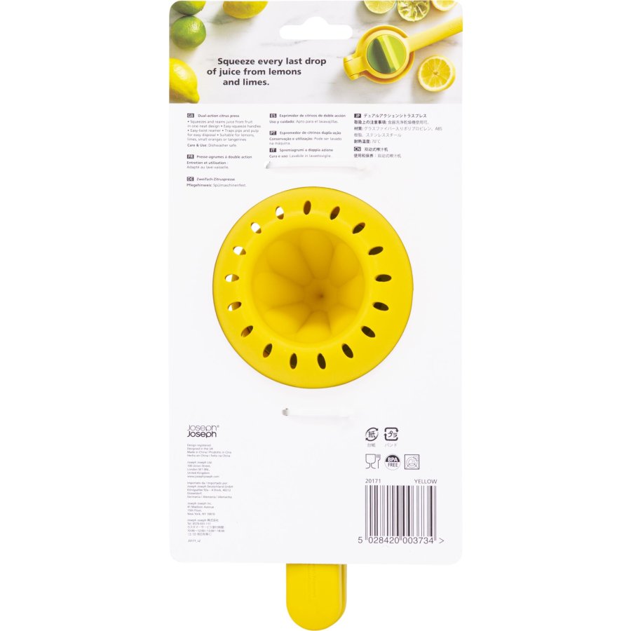 Joseph Joseph JuiceMax Dual- action Yellow Citrus Press #2