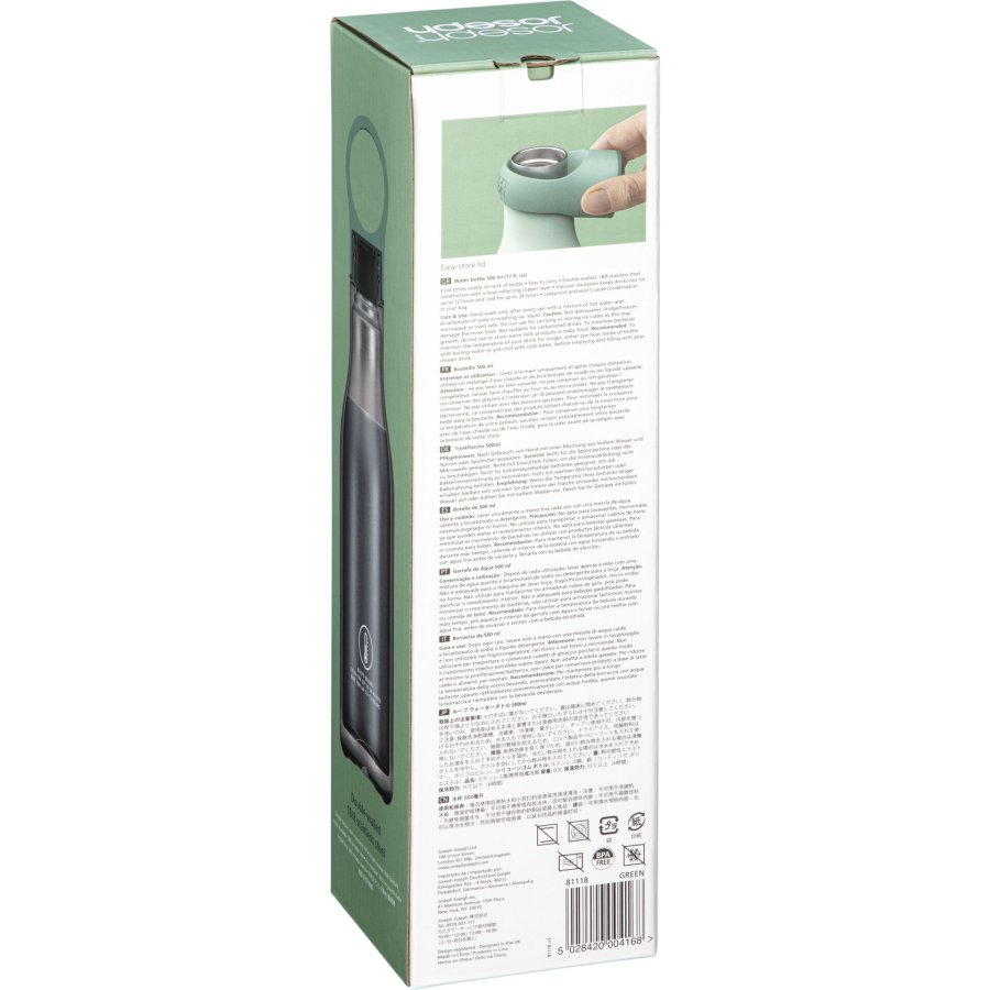 Joseph Joseph Loop 500 ml grün Vakuumisolierte Trinkflasche #3