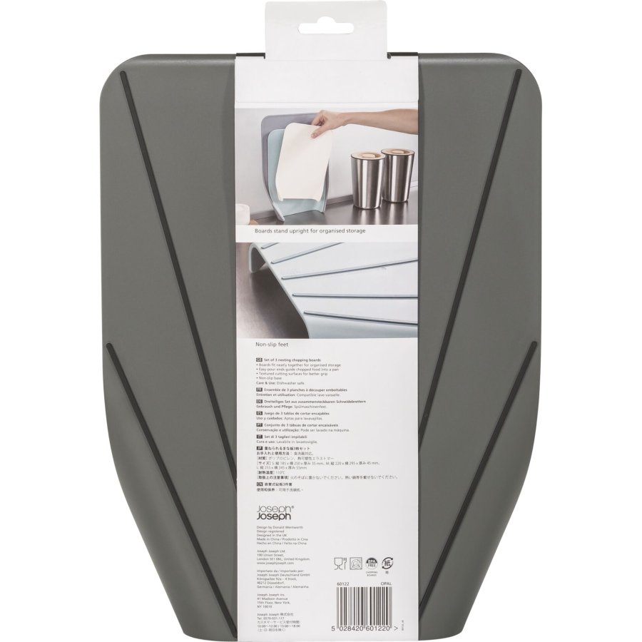 Joseph Joseph Nest Chop 3-piece Grey Chopping Board Set #2