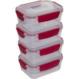 Joseph Joseph Nest Lock 4-Piece Red 1.1L Food Container Set #2