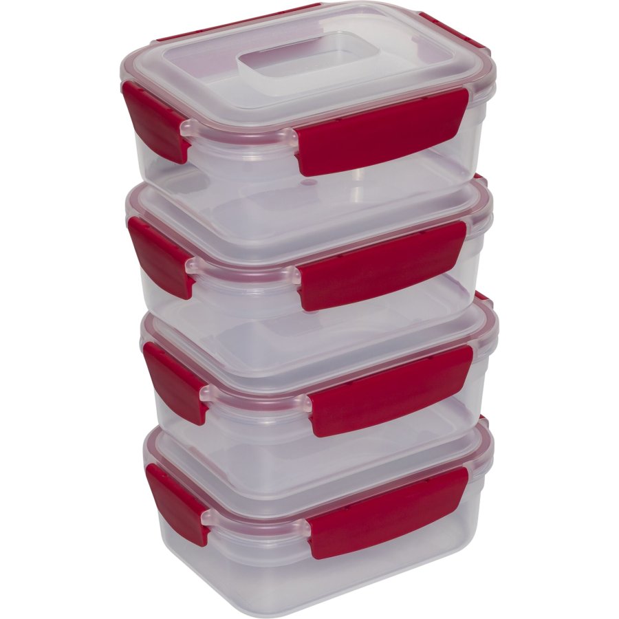 Joseph Joseph Nest Lock 4-Piece Red 1.1L Food Container Set #2