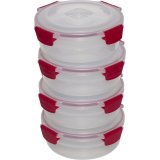 Joseph Joseph Nest Lock 4-Piece Red 1L Round Food Container Set #2