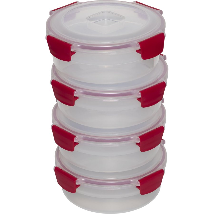 Joseph Joseph Nest Lock 4-Piece Red 1L Round Food Container Set #2