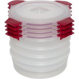 Joseph Joseph Nest Lock 4-Piece Red 1L Round Food Container Set #3