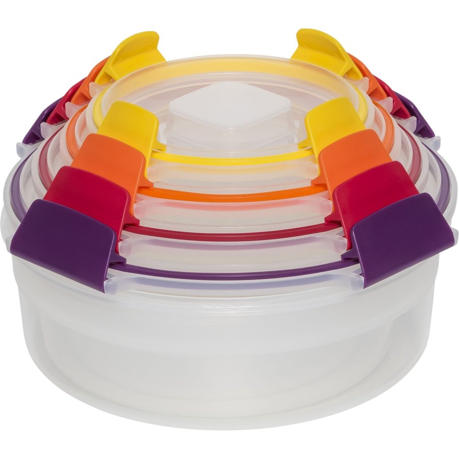 Joseph Joseph Nest Lock 4-Piece Multic. Round Food Container Set #3