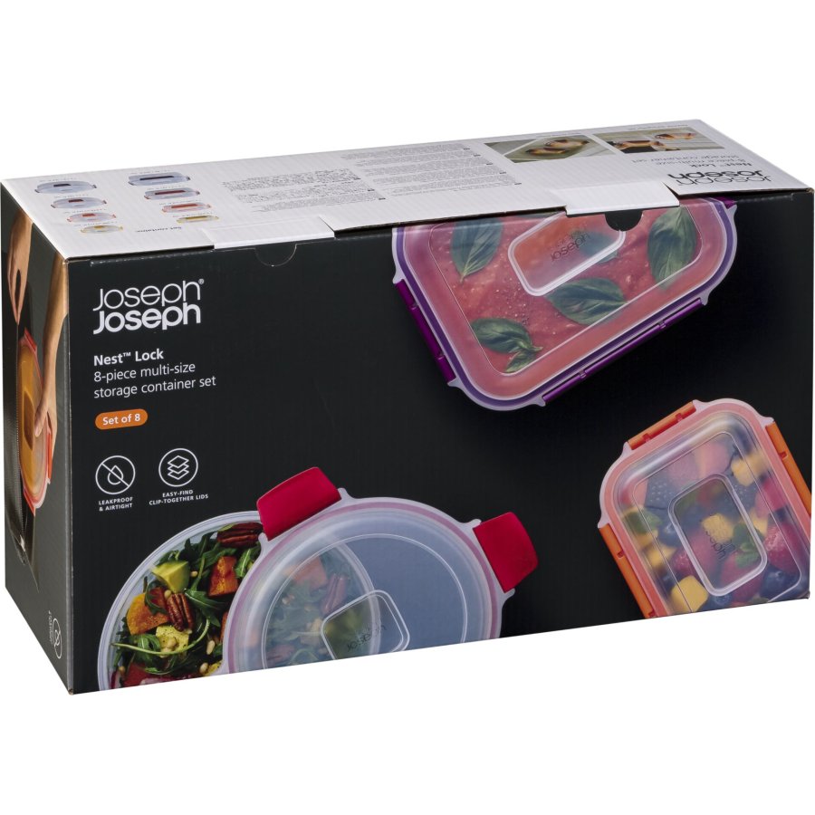 Joseph Joseph Nest Lock 8-Piece Multic.Mixed Food Container Set #2