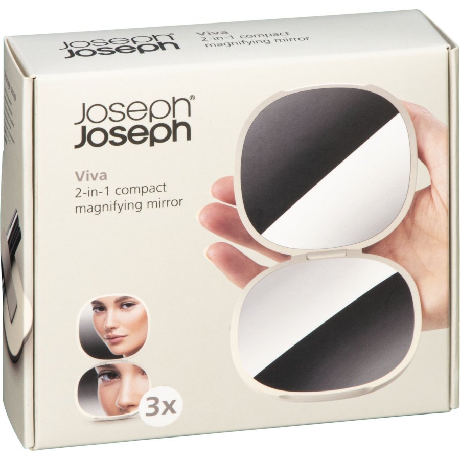 Joseph Joseph Viva beige 2-in-1 Kompakter Vergrößerungsspiegel #1