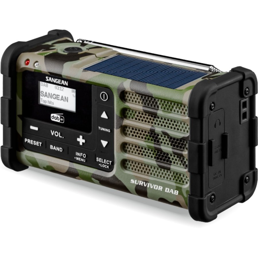 Sangean MMR-88 DAB+ camouflage Notfall/Kurbel/Solar Radio #3