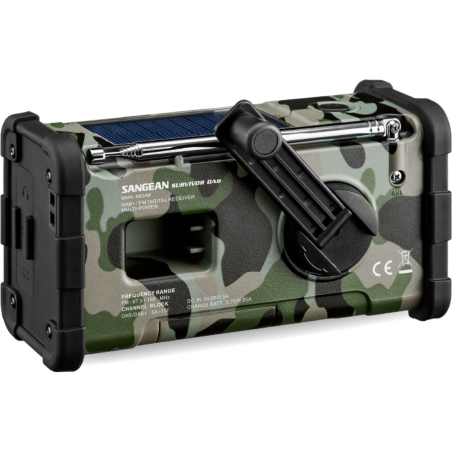 Sangean MMR-88 DAB+ camouflage Notfall/Kurbel/Solar Radio #4