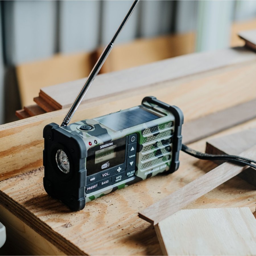 Sangean MMR-88 DAB+ camouflage Notfall/Kurbel/Solar Radio #5