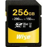 Wise SDXC UHS-II V60       256GB R:290MBs / W:150MBs   WI-SD-S256 #1