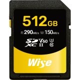 Wise SDXC UHS-II V60       512GB R:290MBs / W:150MBs   WI-SD-S512 #1