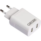10x1 Grixx Power Adapter 220V Dual USB A White #3
