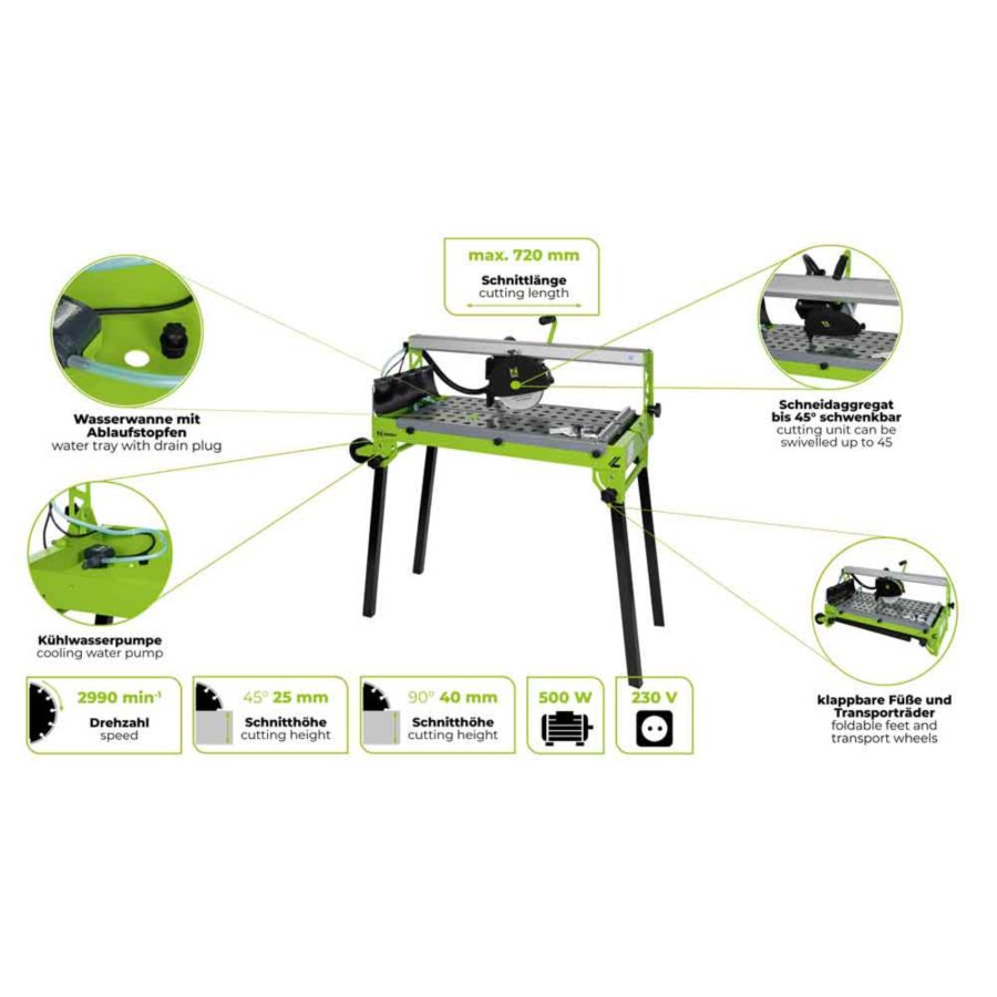 Zipper ZI-FS200-720 Fliesenschneidemaschine #6