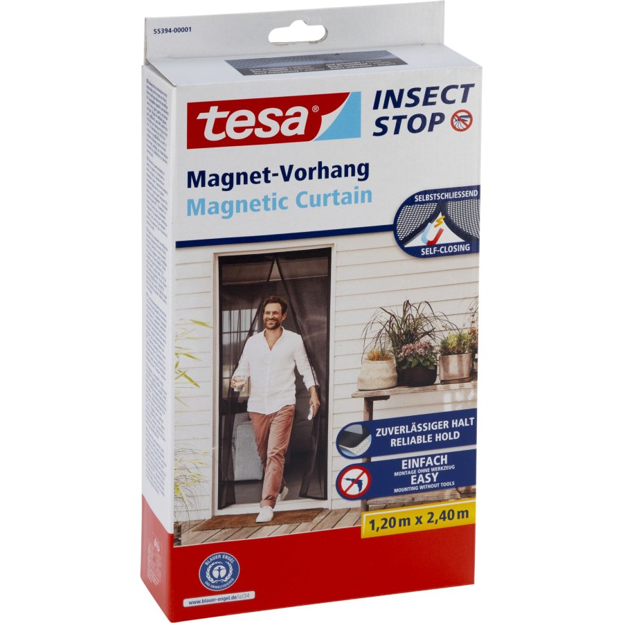 Tesa Insect Stop Magnet. curtain for door XL 1,2x2,4m anthracite #1
