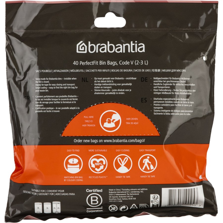 Brabantia PerfectFit Trash Bag NewIcon, Code V (3 Liter) #2
