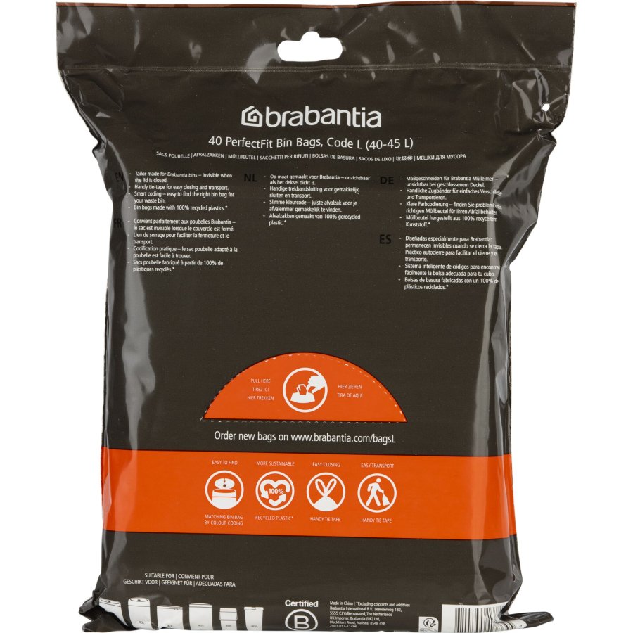 Brabantia PerfectFit Trash Bag FlatBack+ StepUp, Code L #2