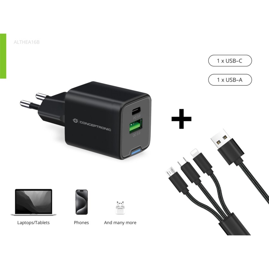 Conceptronic ALTHEA16B 2-Port 33W GaN USB PD Charger #3