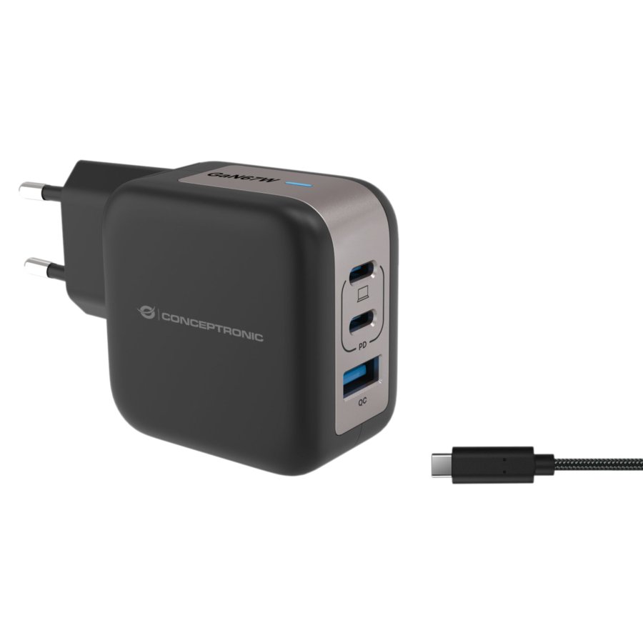 Conceptronic ALTHEA17B 3-Port 67W GaN USB PD Charger #1