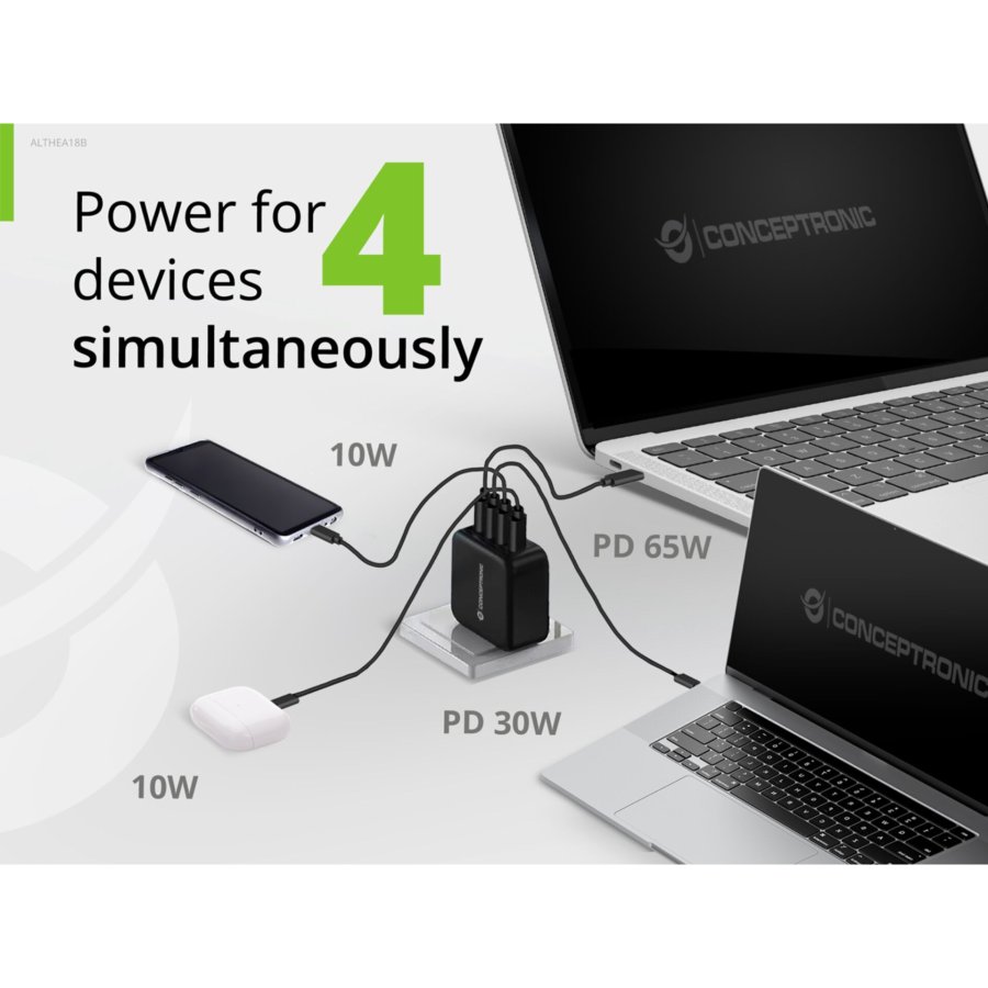 Conceptronic ALTHEA18B 4-Port 100W GaN USB PD Charger #5