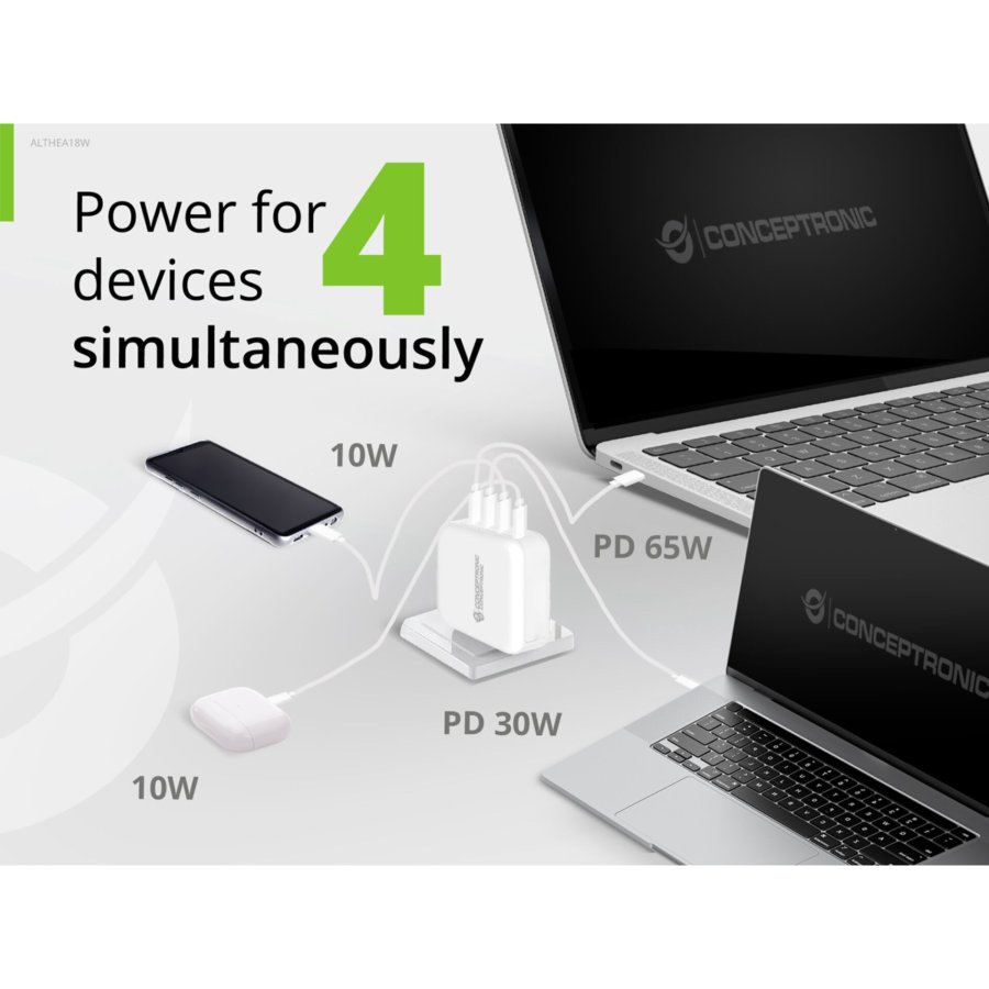 Conceptronic ALTHEA18W 4-Port 100W GaN USB PD Charger #5