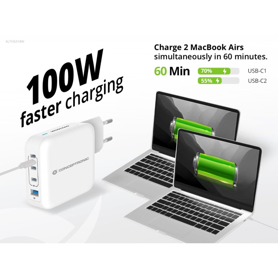 Conceptronic ALTHEA18W 4-Port 100W GaN USB PD Charger #6