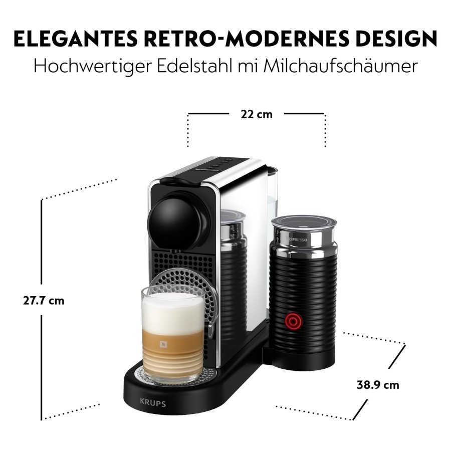 KRUPS Nespresso Citiz Platinum & Milk XN630D 1L kapselkaffemaskine #3