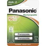 1x2 Panasonic Akku NiMH Micro AAA 750 mAh Ready to Use DECT #1