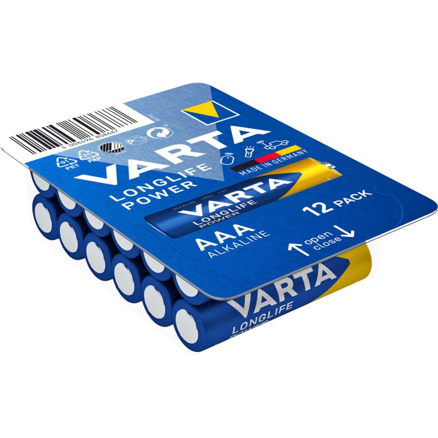 1x12 Varta Longlife Power AAA LR03 Ready-To-Sell Tray Big Box #1
