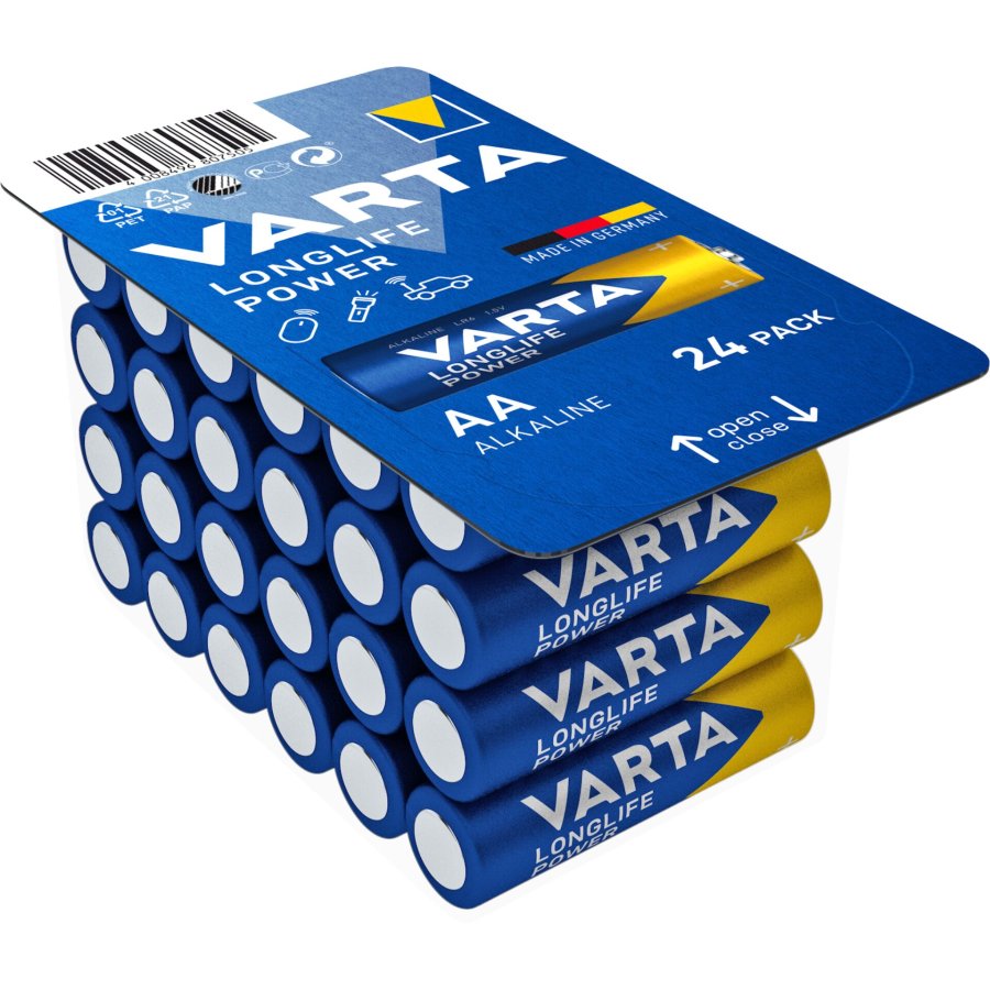 1x24 Varta Longlife Power AA LR06 Ready-To-Sell Tray Big Box #1