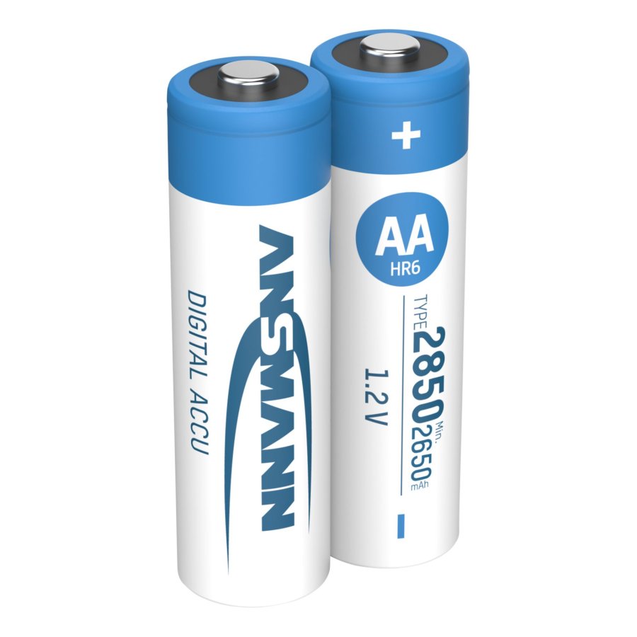 1x2 Ansmann NiMH rech. battery 2850 Mignon AA 2650 mAh DIGITAL #2