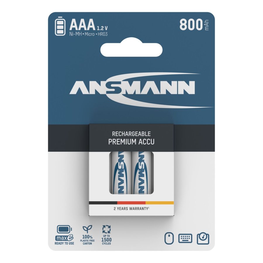 1x4 Ansmann maxE NiMH rech. bat. Micro AAA 800 mAh        5035042 #1