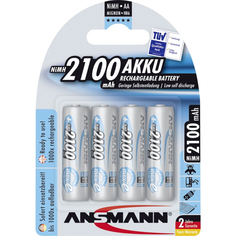 1x4 Ansmann maxE NiMH rech.bat. Mignon AA 2100 mAh       5035052 #1