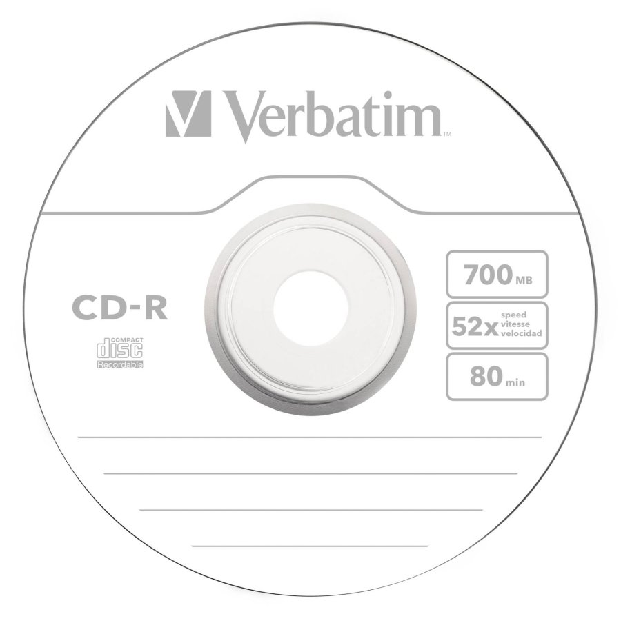 1x10 Verbatim CD-R 80 700MB 52x Data Life Slim Case #2